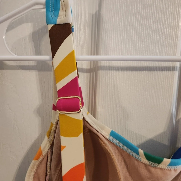 Tabitha Brown one piece swimsuit geometric bold tropical beach vacation small - Picture 5 of 9